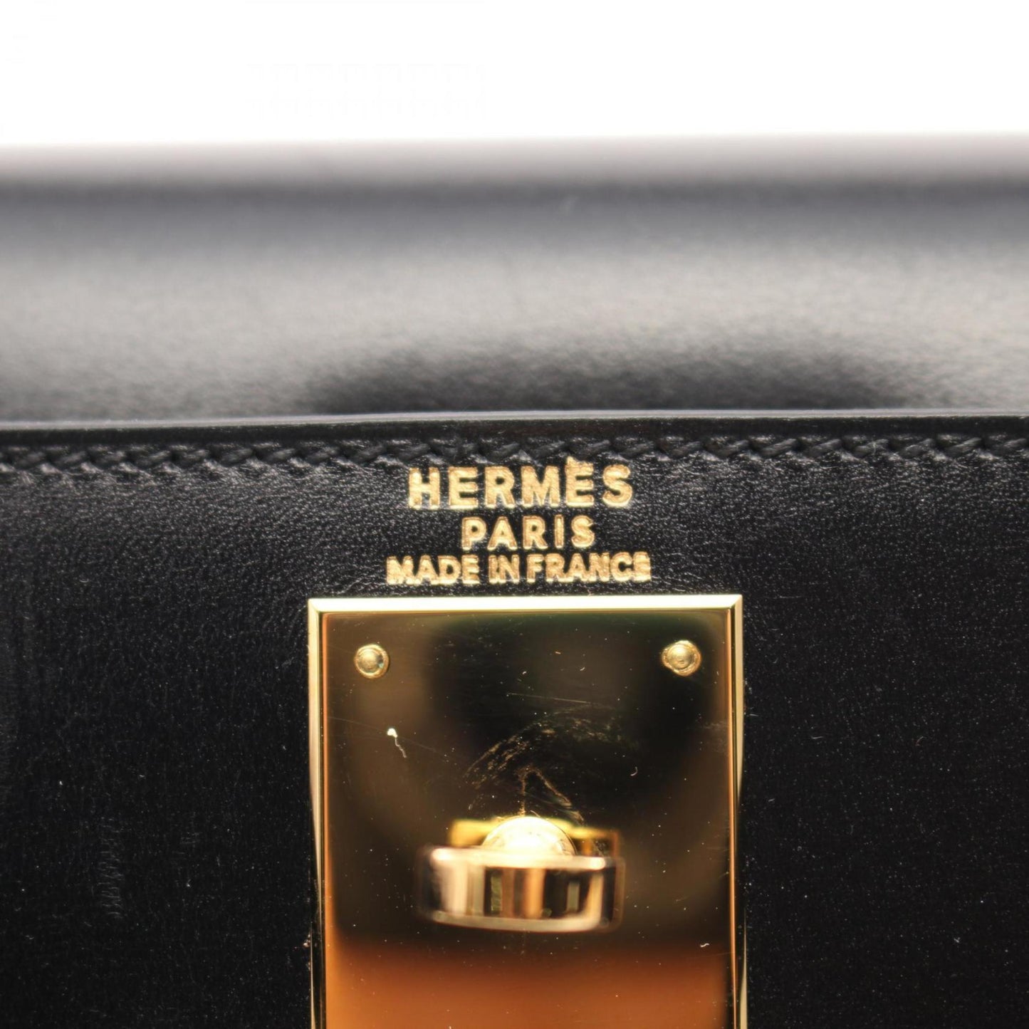 Hermès Black Leather Kelly 28