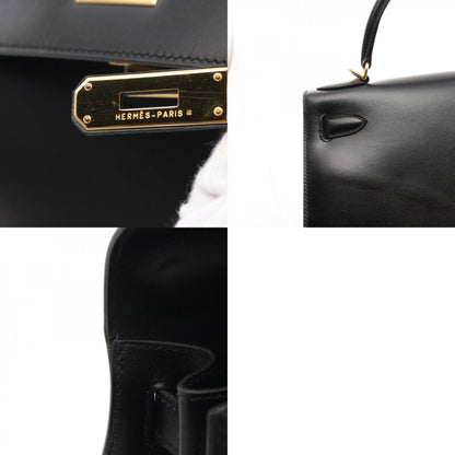 Hermès Black Leather Kelly 28
