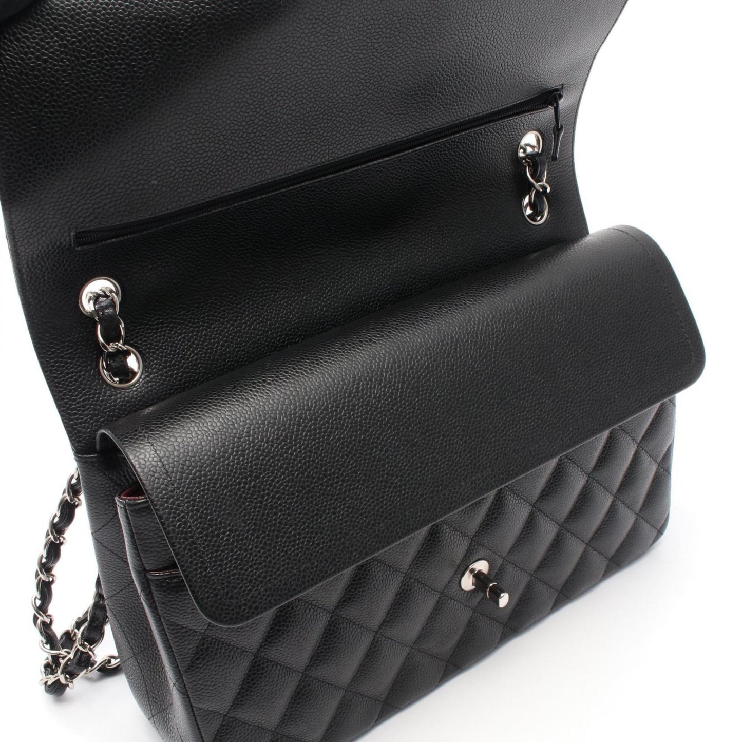Chanel Black Leather Jumbo