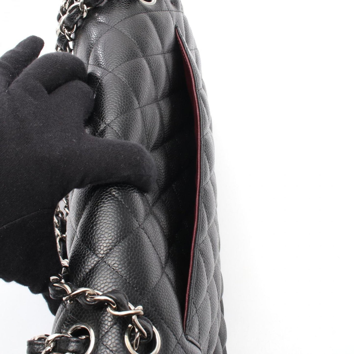 Chanel Black Leather Jumbo