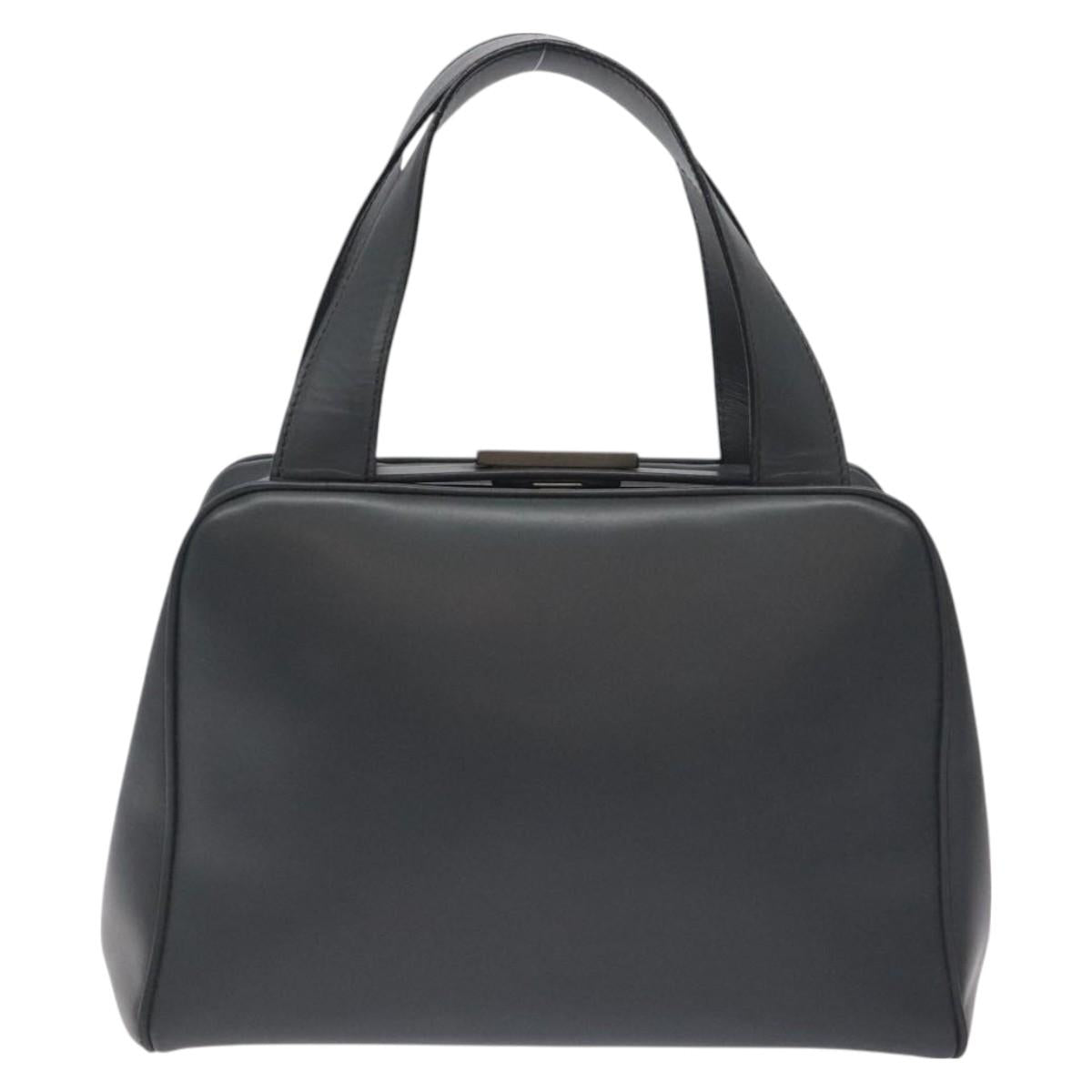 Prada Gray Leather Vitello