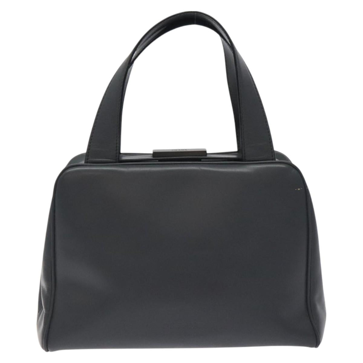 Prada Gray Leather Vitello