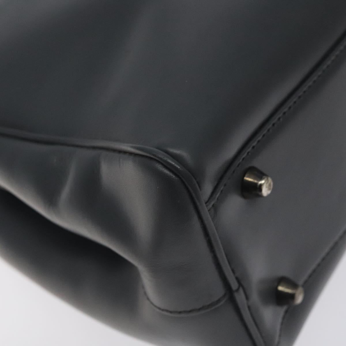 Prada Gray Leather Vitello