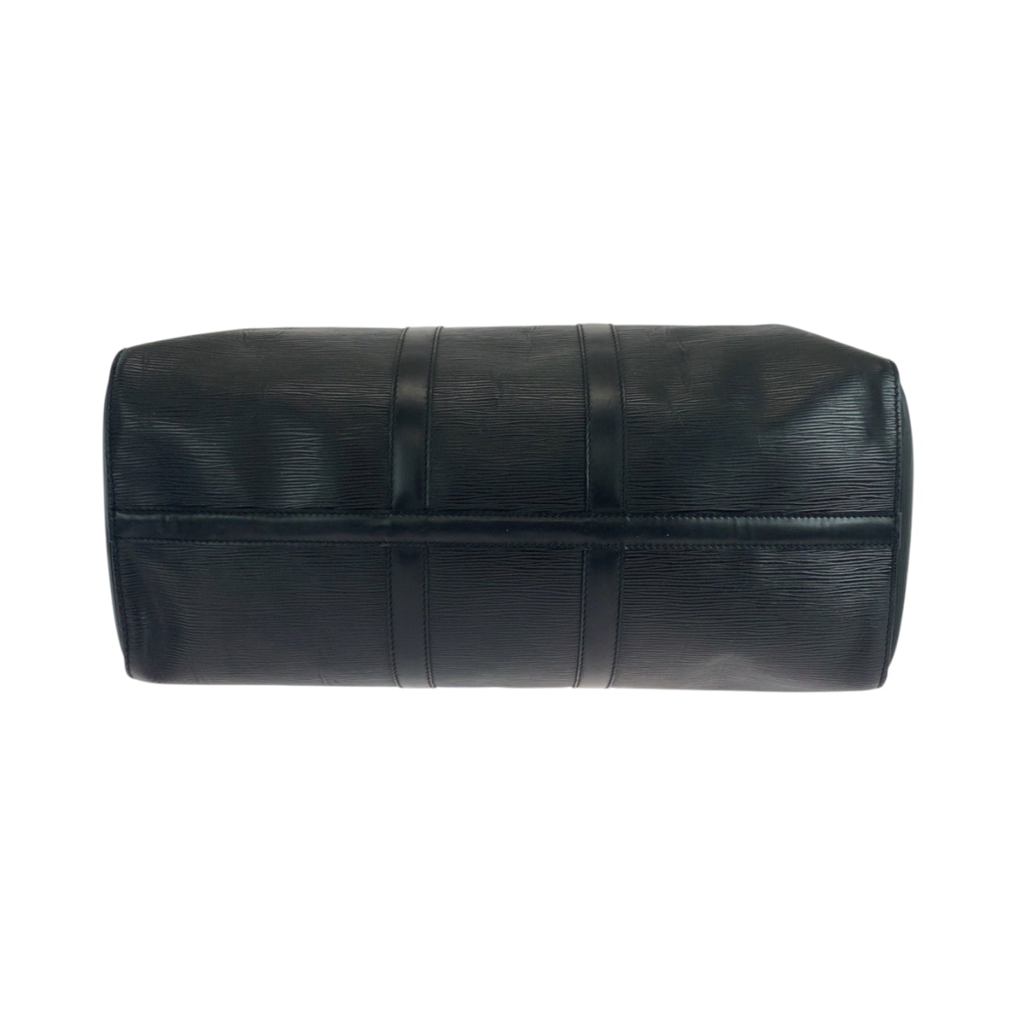 Louis Vuitton Black Leather Keepall 45