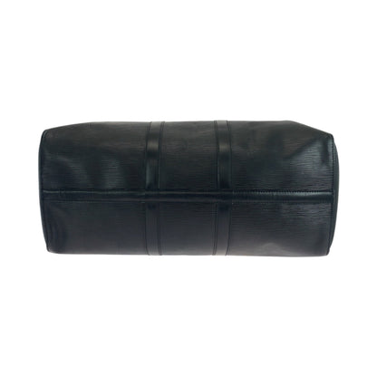 Louis Vuitton Black Leather Keepall 45