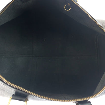 Louis Vuitton Black Leather Keepall 45