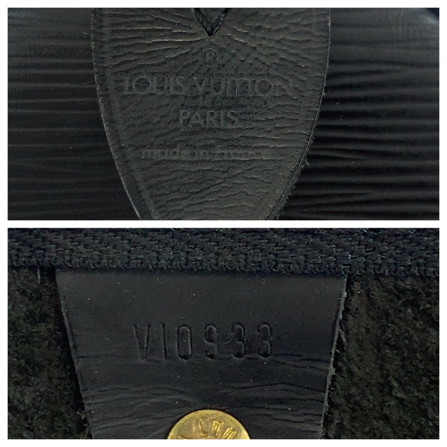 Louis Vuitton Black Leather Keepall 45