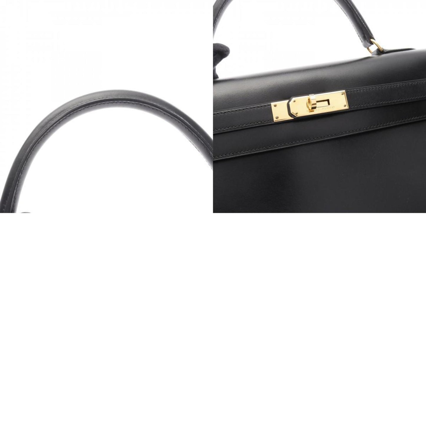 Hermès Black Leather Kelly 32