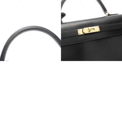 Hermès Black Leather Kelly 32