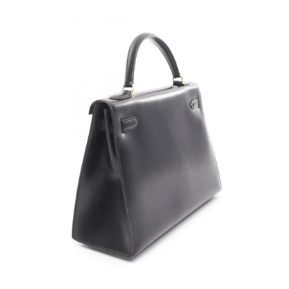 Hermès Black Leather Kelly 32