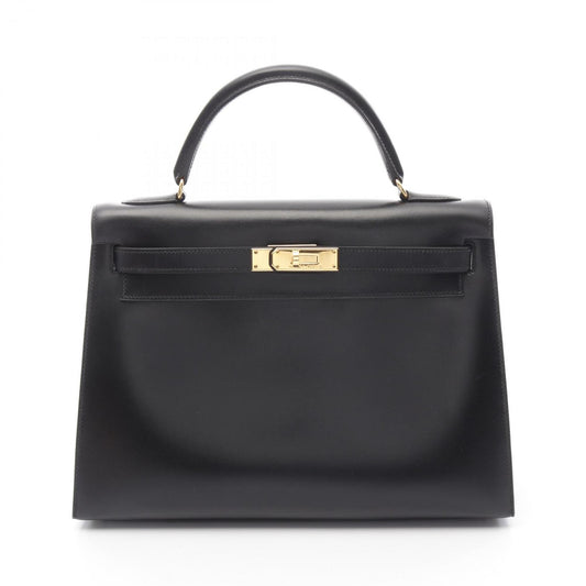 Hermès Black Leather Kelly 32