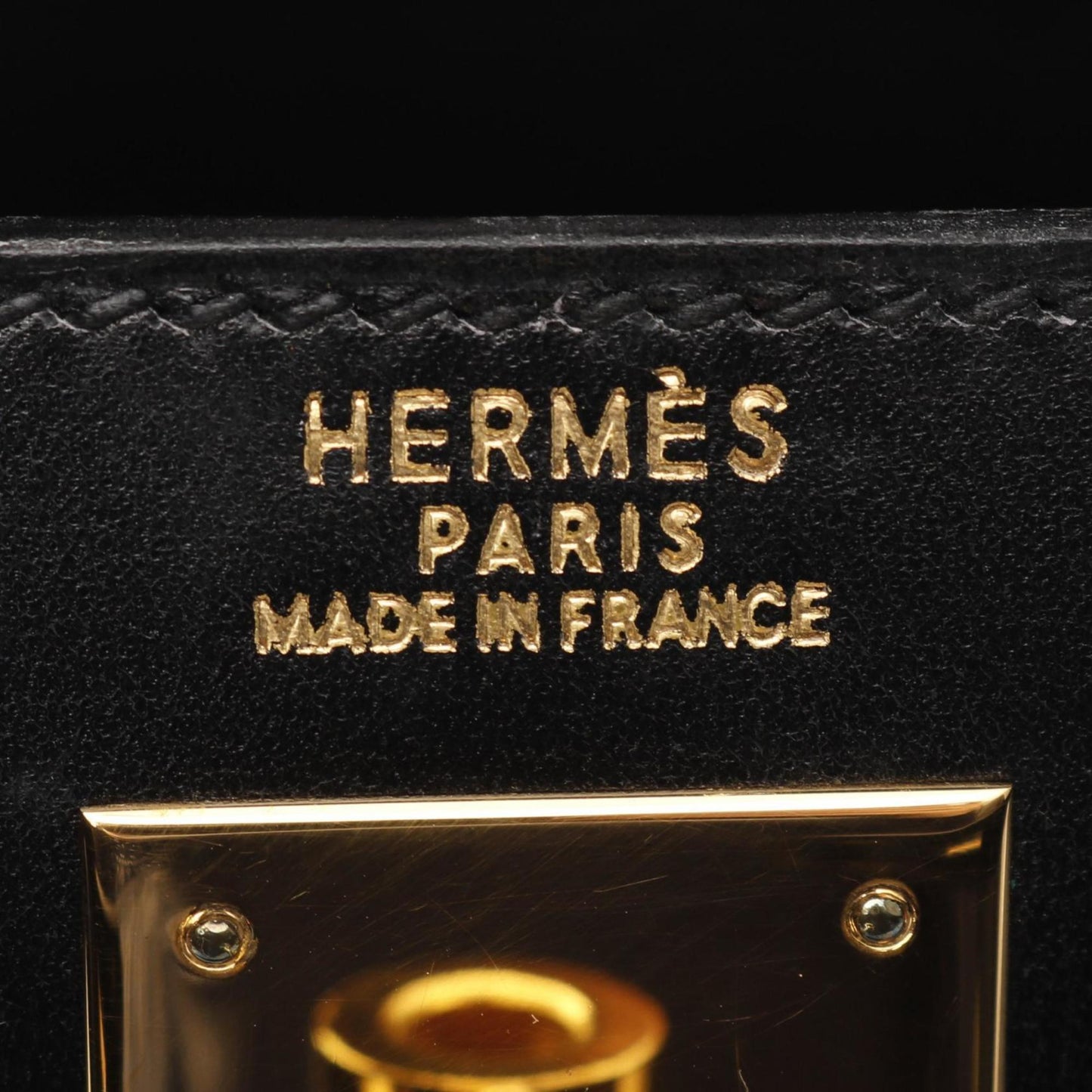 Hermès Black Leather Kelly 32
