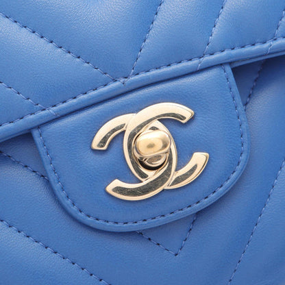 Chanel Blue Leather Timeless 23