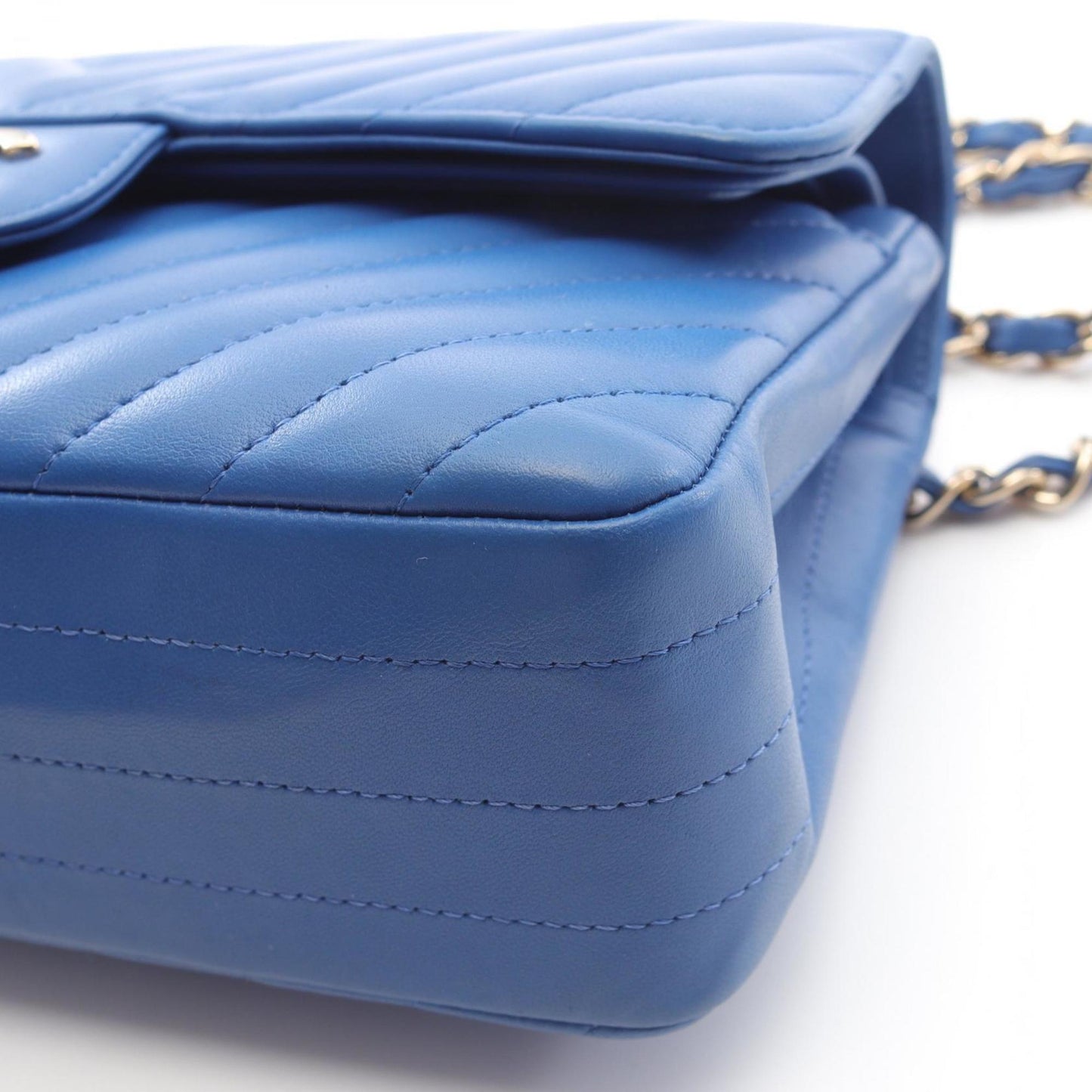 Chanel Blue Leather Timeless 23