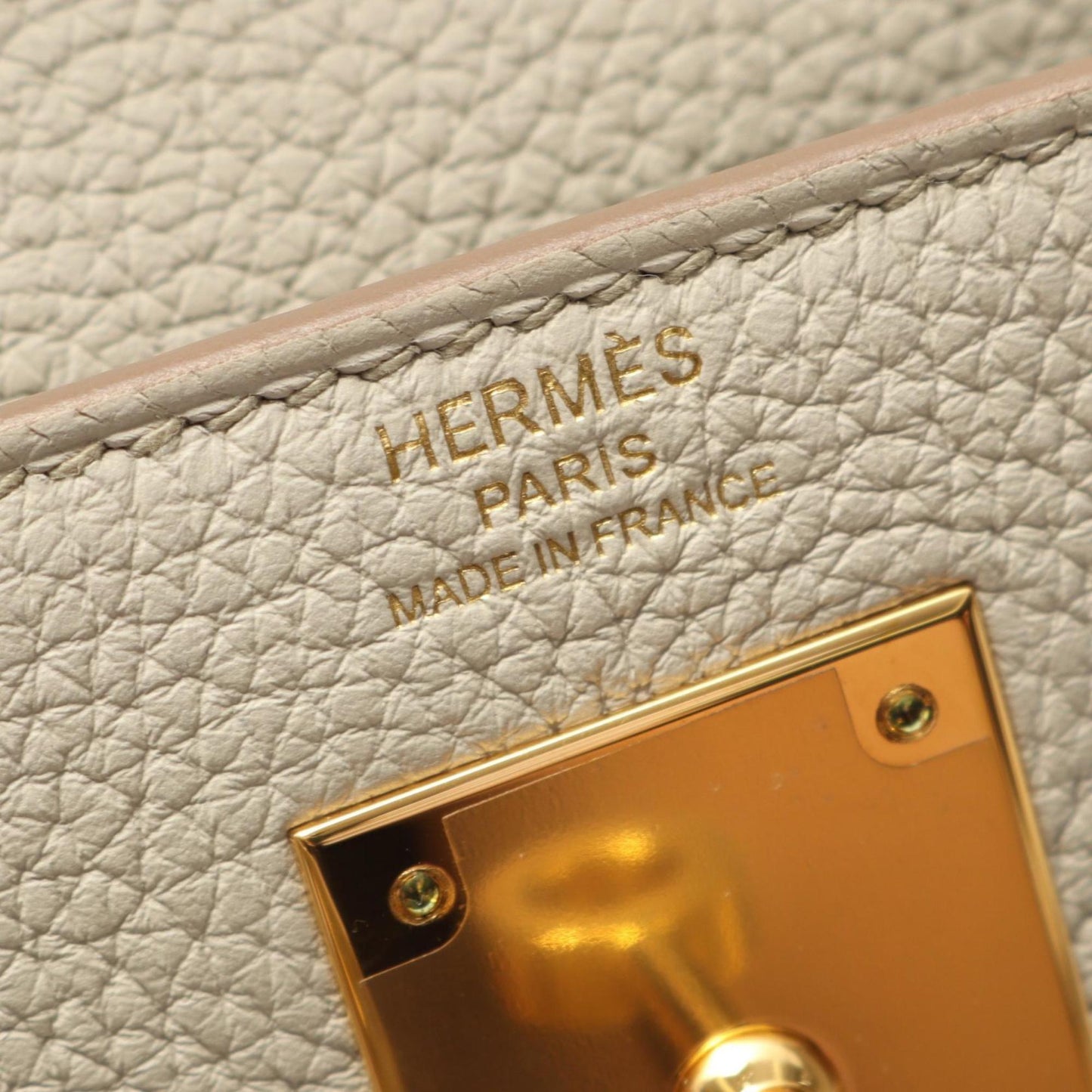 Hermès White Leather Kelly 28
