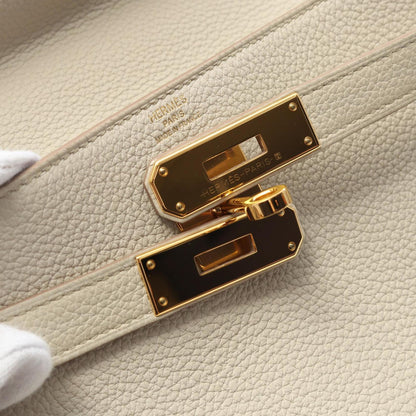 Hermès White Leather Kelly 28