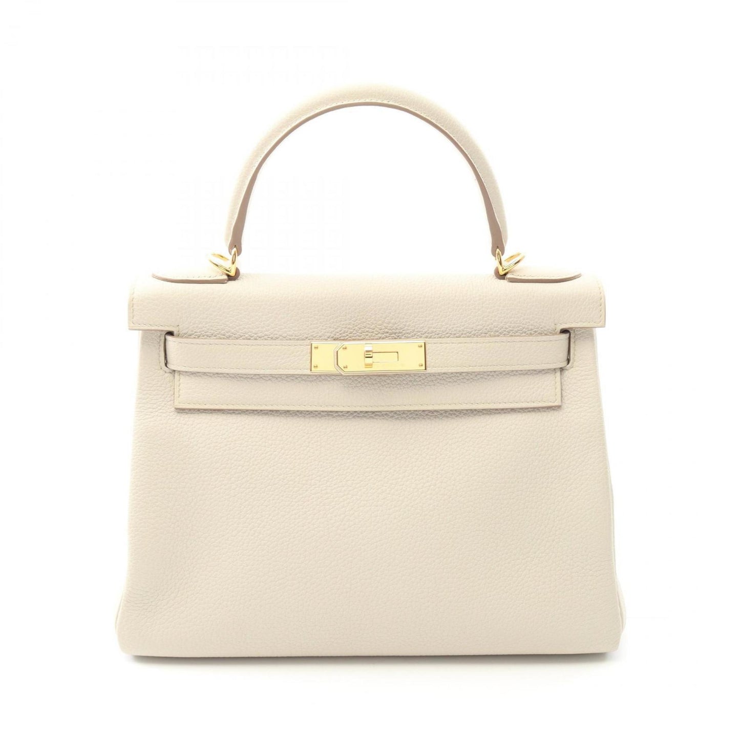 Hermès White Leather Kelly 28