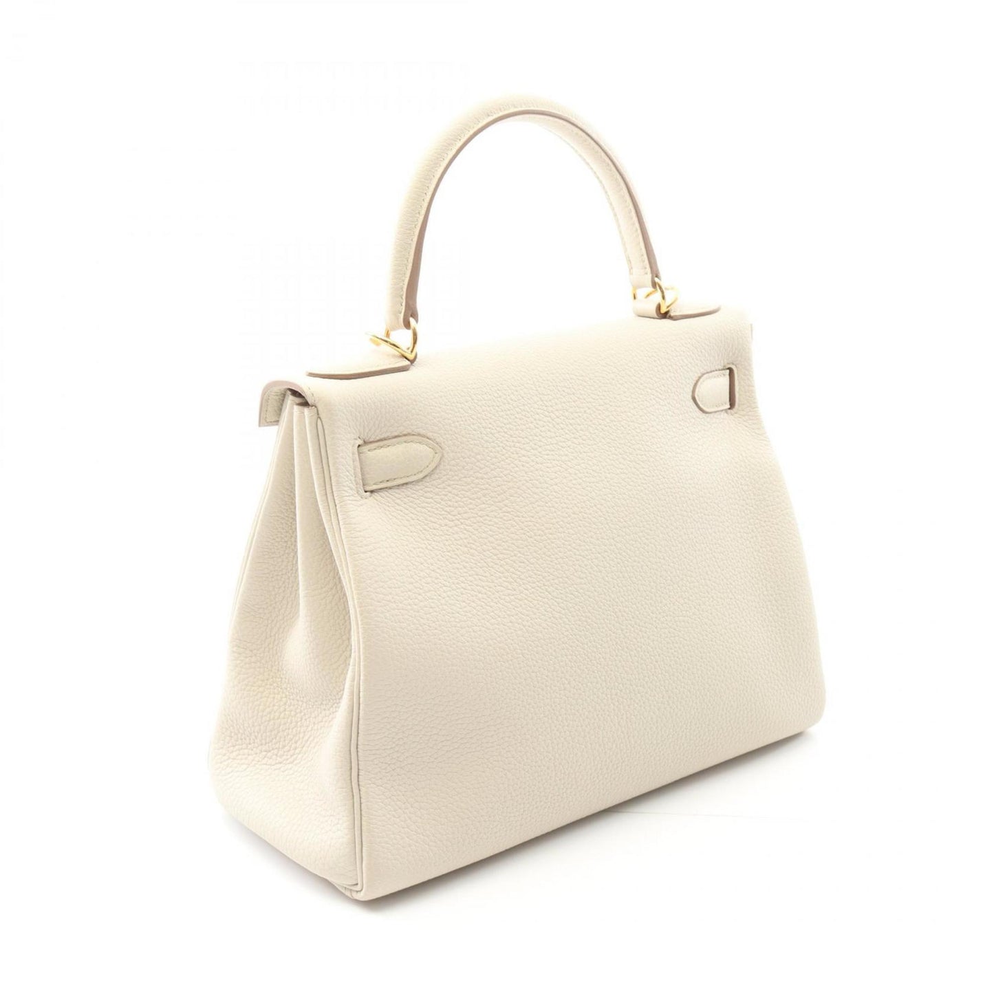 Hermès White Leather Kelly 28