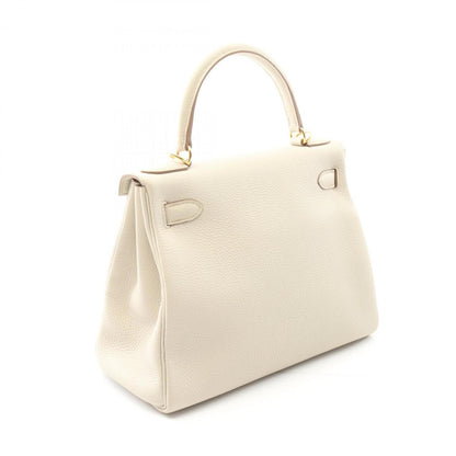 Hermès White Leather Kelly 28