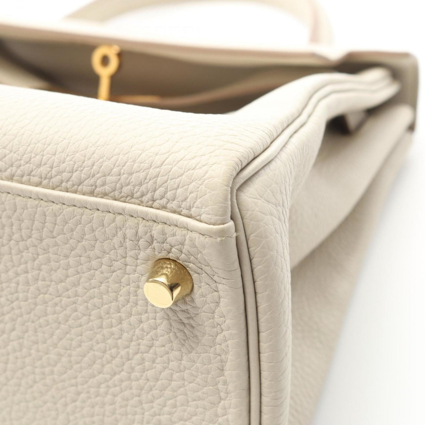 Hermès White Leather Kelly 28