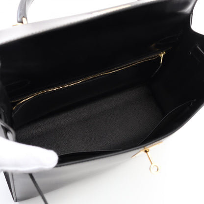 Hermès Black Leather Kelly 32
