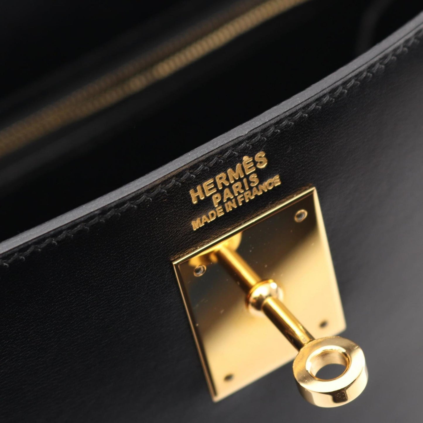 Hermès Black Leather Kelly 32