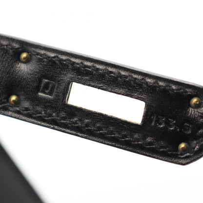 Hermès Black Leather Kelly 32