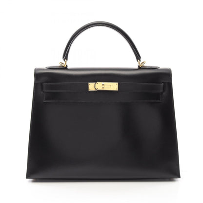 Hermès Black Leather Kelly 32