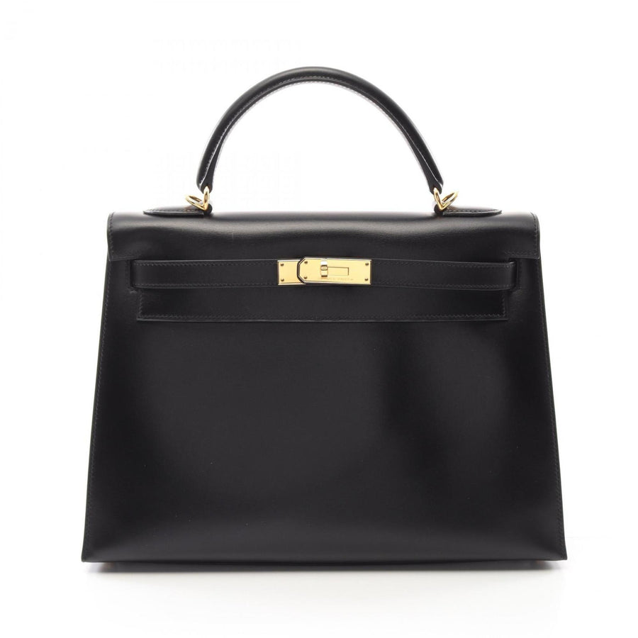 Hermès Black Leather Kelly 32