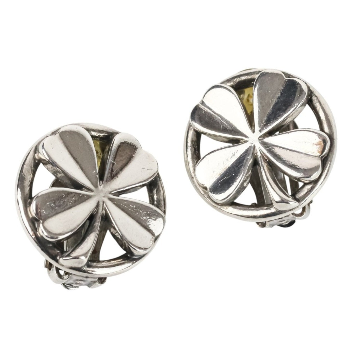 Chanel Silver Metal Clover