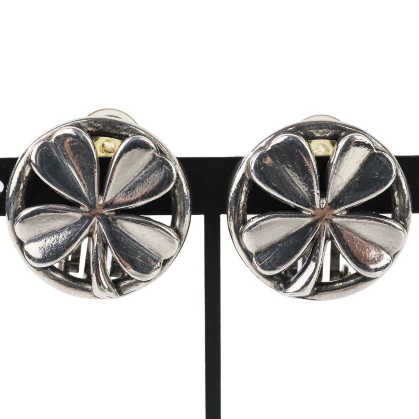 Chanel Silver Metal Clover