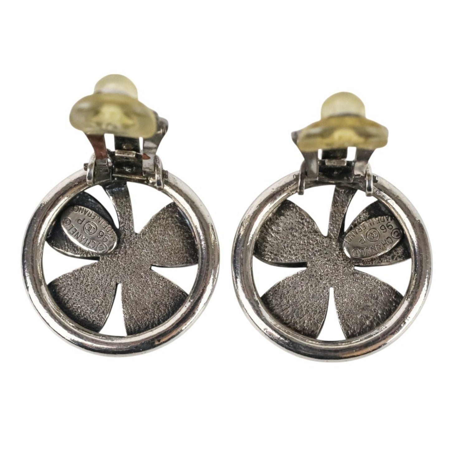 Chanel Silver Metal Clover