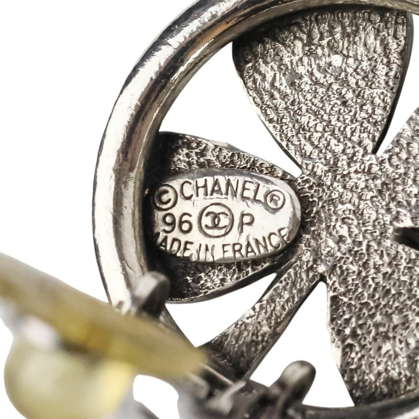 Chanel Silver Metal Clover