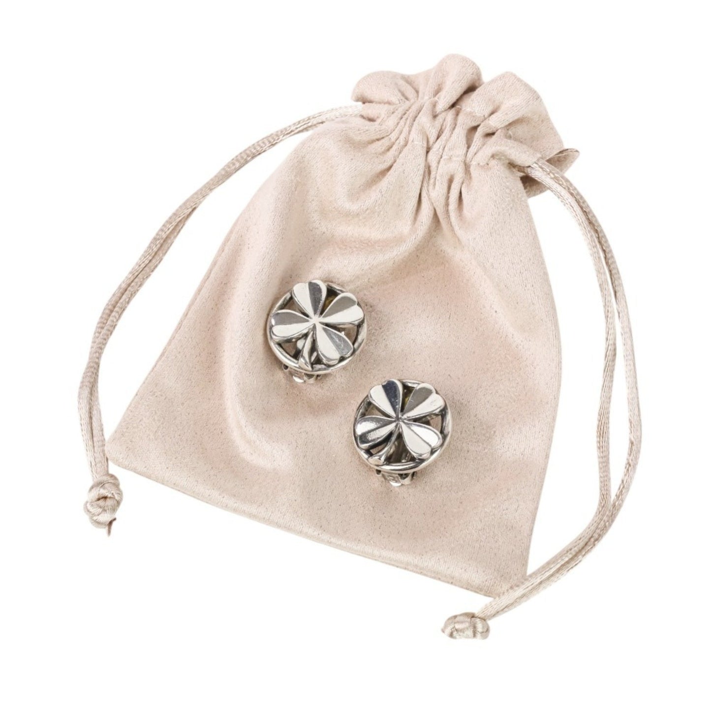 Chanel Silver Metal Clover