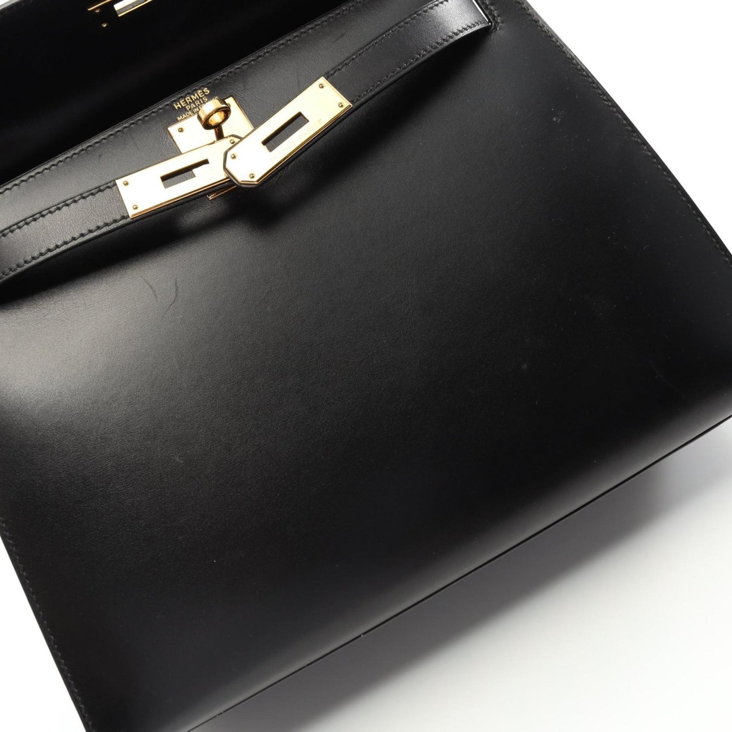 Hermès Black Leather Kelly 28