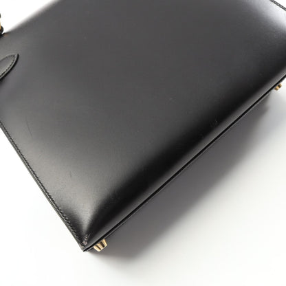Hermès Black Leather Kelly 28