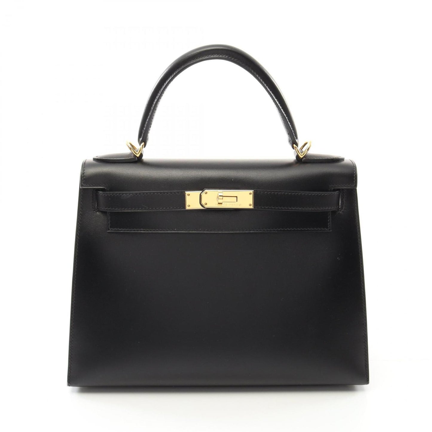 Hermès Black Leather Kelly 28