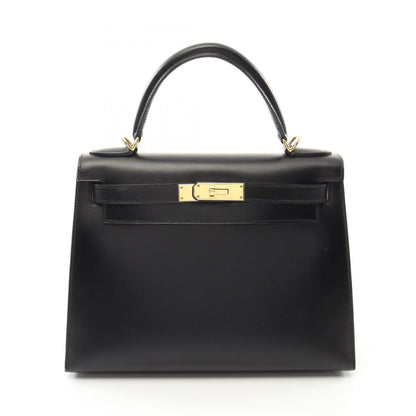 Hermès Black Leather Kelly 28