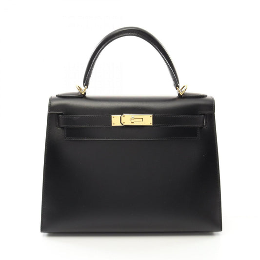 Hermès Black Leather Kelly 28