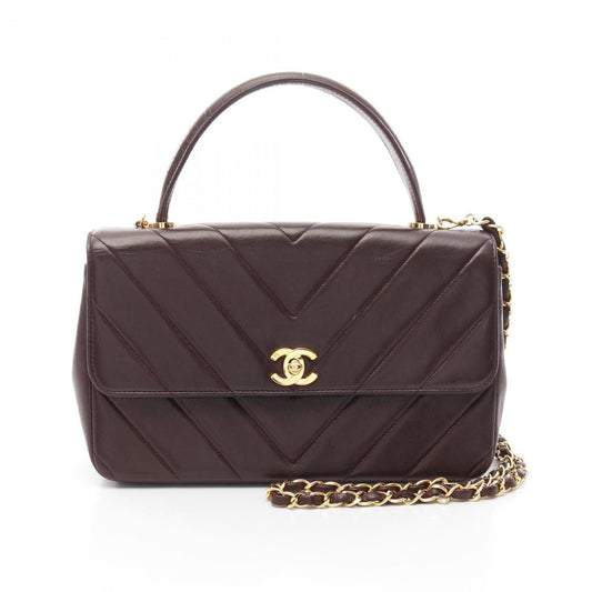 Chanel Red Leather Coco Handle