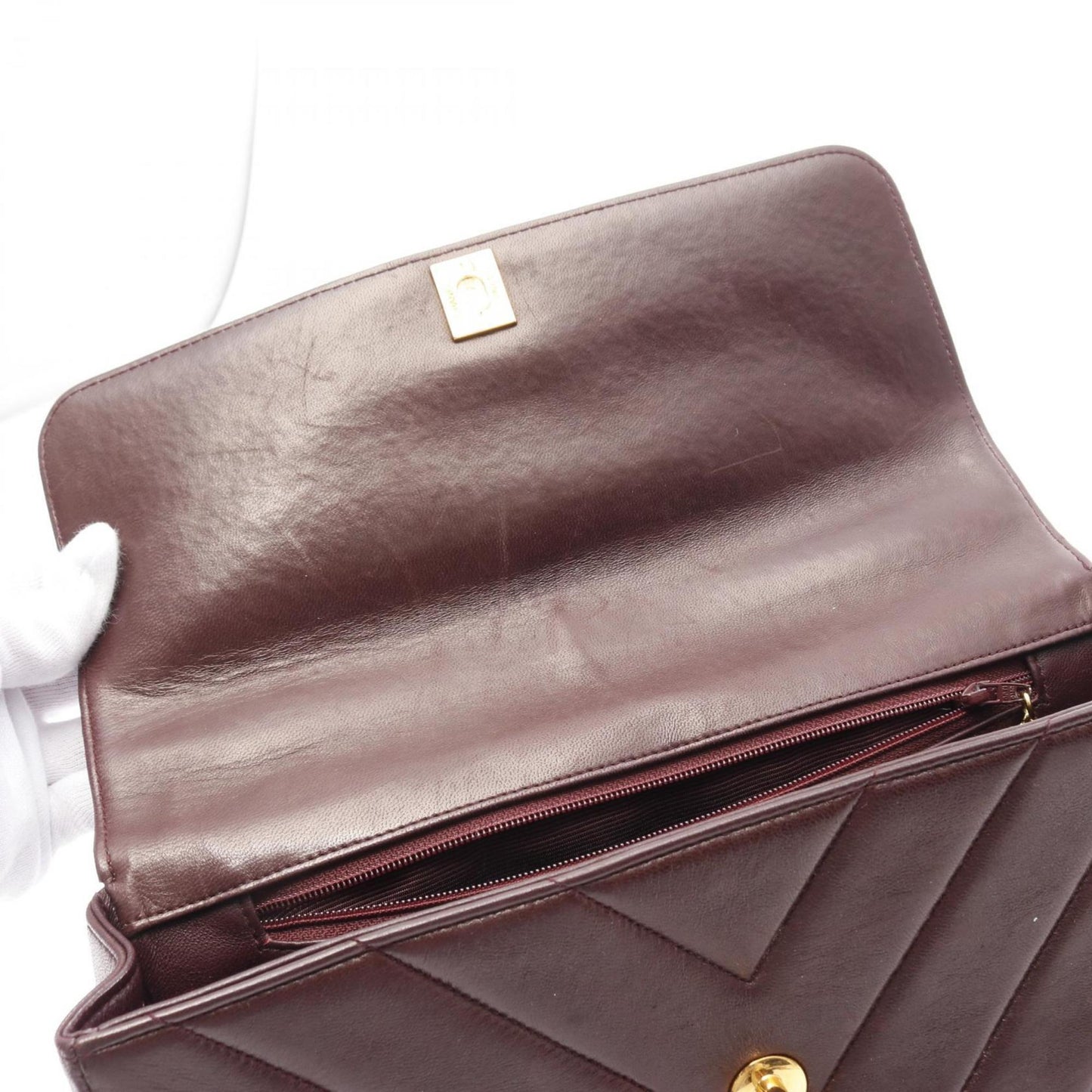 Chanel Red Leather Coco Handle