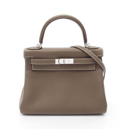 Hermès White Leather Kelly 28