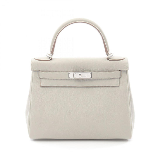 Hermès Gray Leather Kelly 28