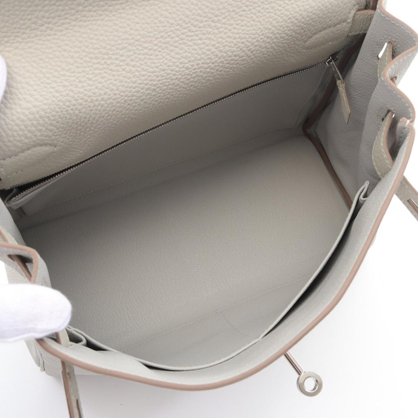Hermès Gray Leather Kelly 28