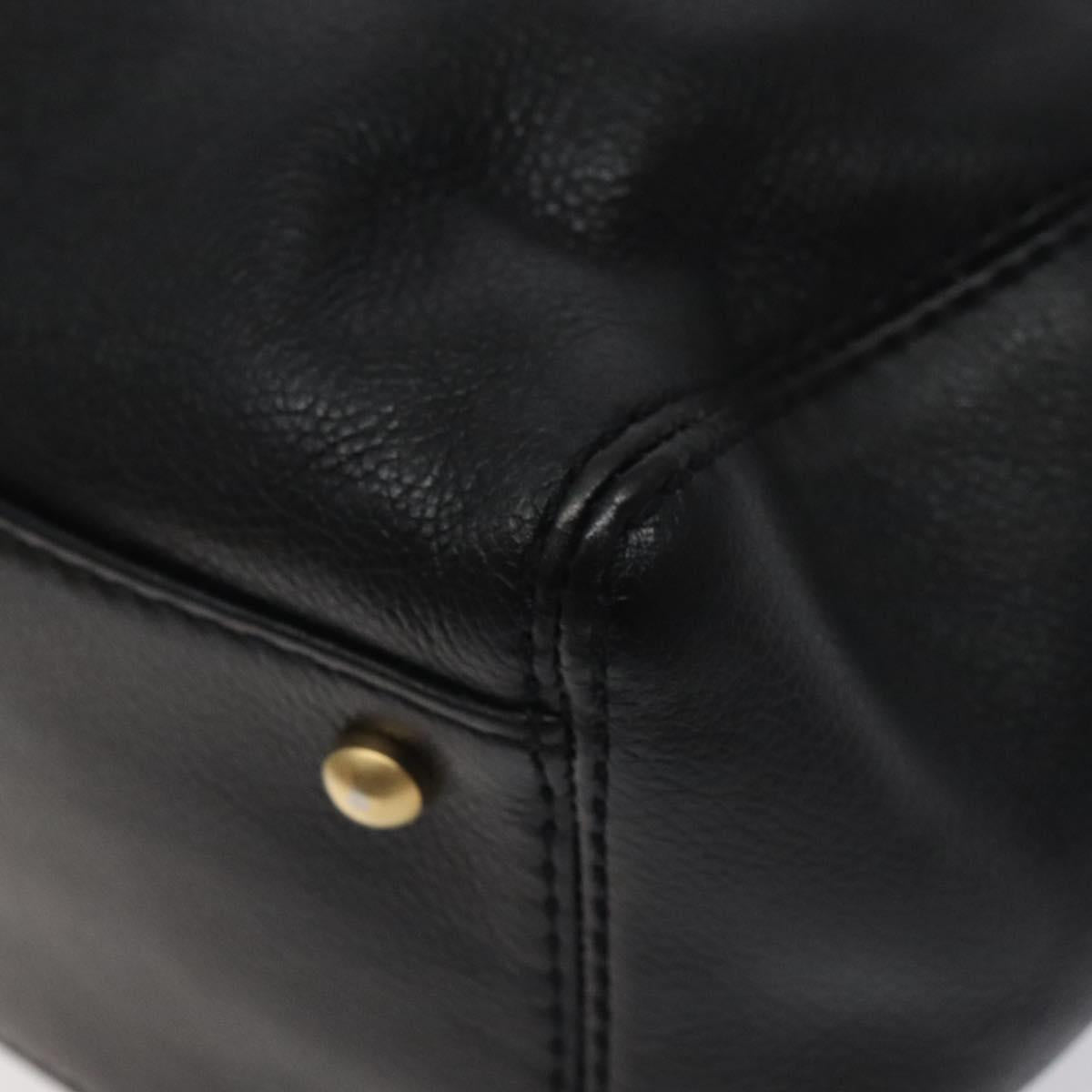 Chanel Black Leather Coco Mark