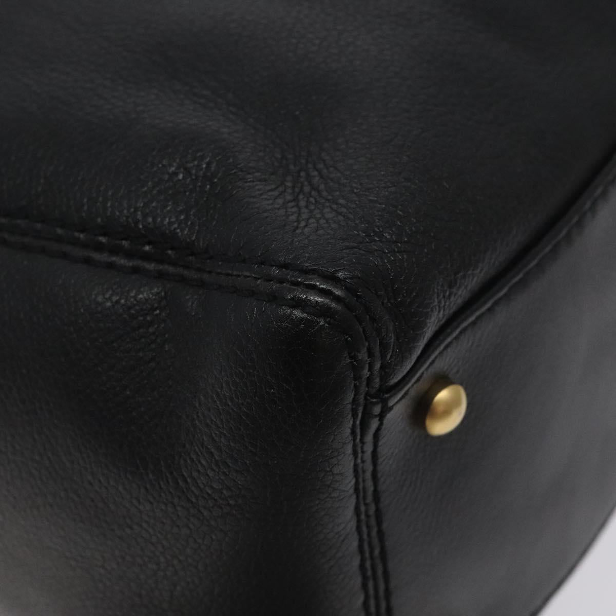 Chanel Black Leather Coco Mark