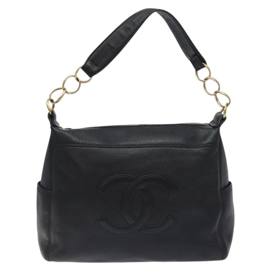 Chanel Black Leather Coco Mark