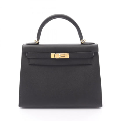 Hermès Black Leather Kelly 28