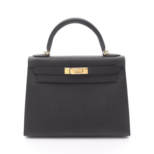 Hermès Black Leather Kelly 28