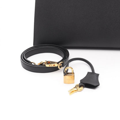 Hermès Black Leather Kelly 28